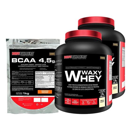 Imagem de Kit 2 Waxy Whey 2Kg+ Bcaa 1Kg Tangerina