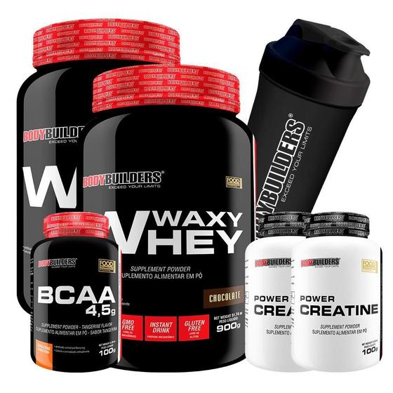 Imagem de Kit 2 Waxy Whey Protein 900G+ 2 Power Creatina 100G