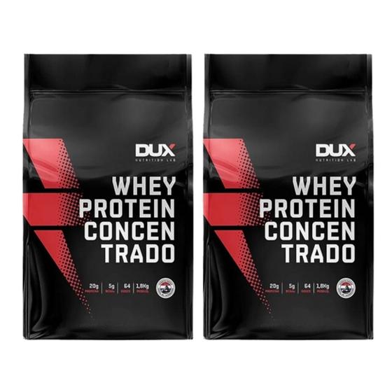 Imagem de Kit 2 Whey Protein Concentrado 1800g Dux