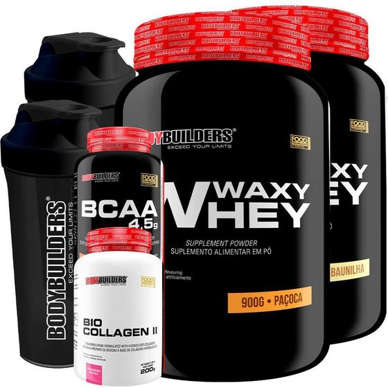 Imagem de Kit 2 Whey Protein Waxy Whey Bio Colagen Ii Baunilha Paçoca