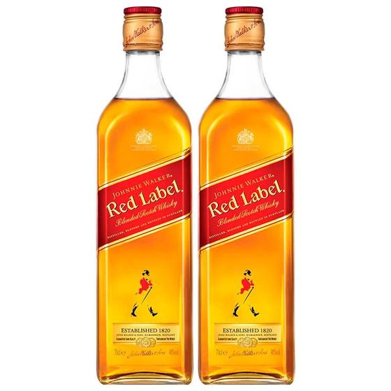 Kit 2 Whisky Importado Johnnie Walker Red Label 750ML Menor preço em Kit 2 Whisky Importado Johnnie Walker Red Label 750ML