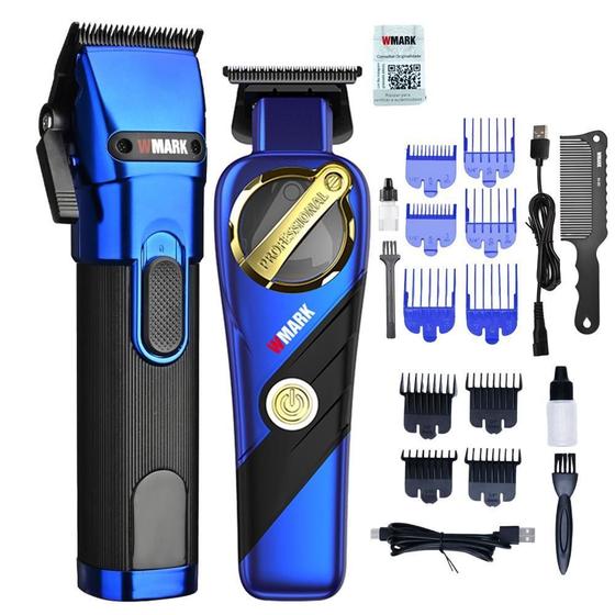 Imagem de Kit 2 Wmark Corte Ng121 Acabamento Ng 9213 Azul Profissional