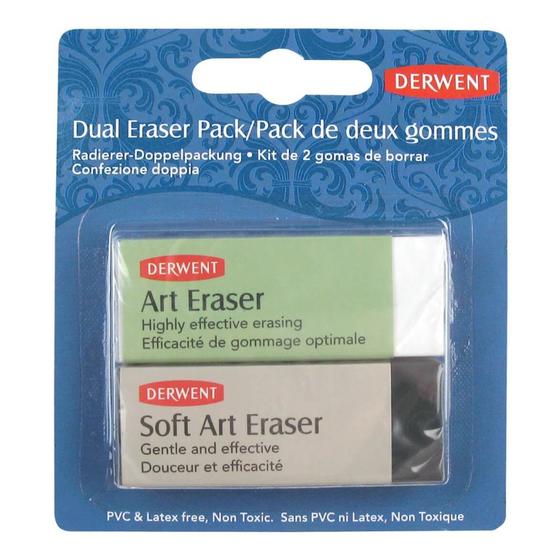 Imagem de Kit 2 X Borracha Soft Dual Art Eraser Derwent Dureza e Macia
