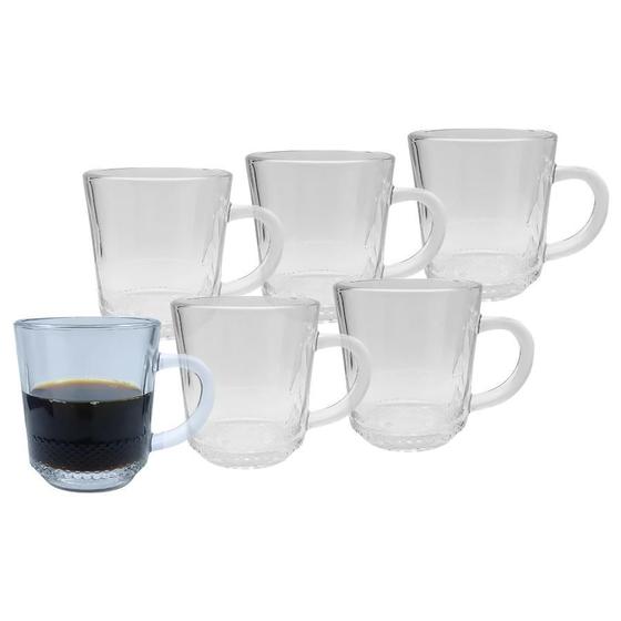 Imagem de Kit 2 Xicara Caneca Taça De Vidro Café Chá Cappuccino 90ml