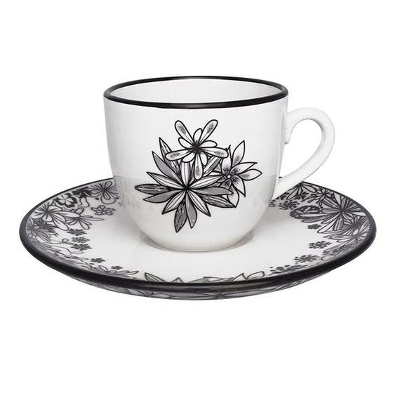 Imagem de Kit 2 Xícaras Cafezinho Coup Floresta Negra Oxford Porcelana 75ML