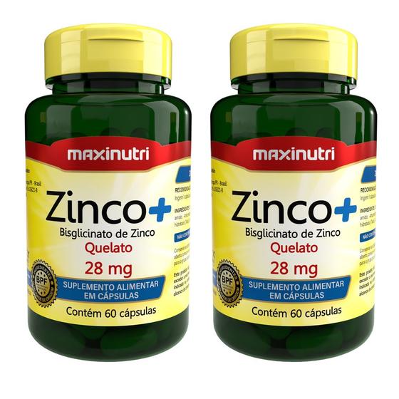 Imagem de Kit 2 Zinco+ 28mg com 60 Capsulas Maxinutri