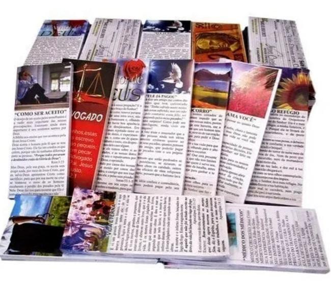 Imagem de Kit 20.000 folhetos para evangelização variados