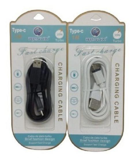 Imagem de Kit 20 Cabo carregador Turbo 35w Usb Tipo-c Renux De 1m