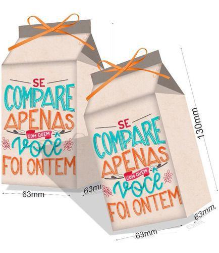 Imagem de Kit 20 Caixa Frase Motivacionais Mimo Embalagens Lembrancinhas Cliente