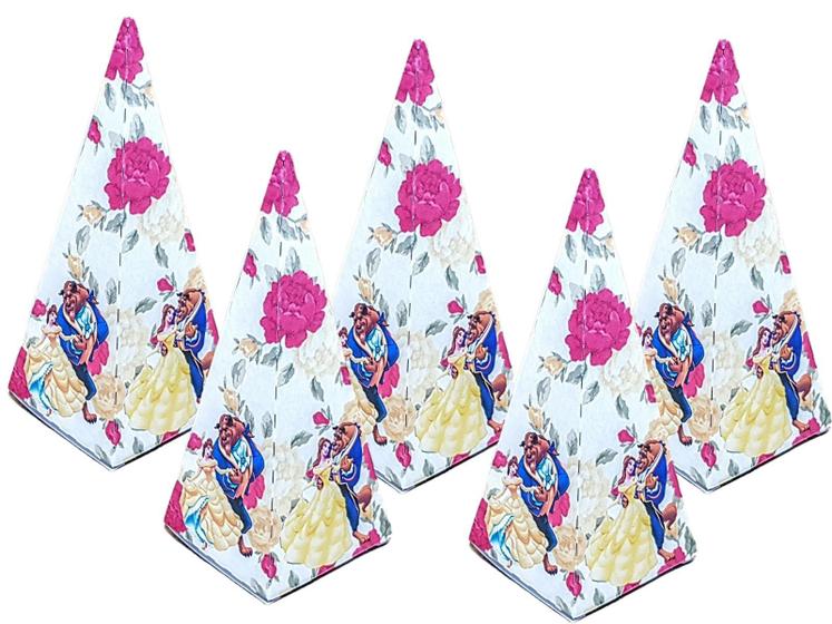 Imagem de Kit 20 Caixinhas Cone Bela e a Fera para Decorações