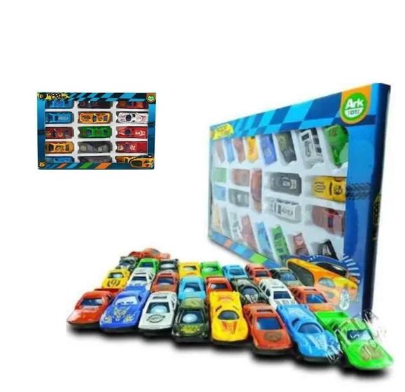 Imagem de Kit 20 Carrinhos De Brinquedo Miniatura Roda Livre Infantil