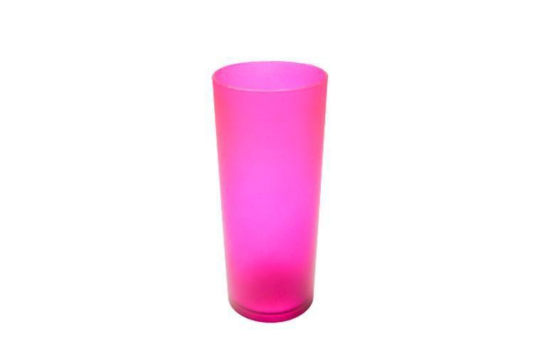 Imagem de Kit 20 Copos Long Drink De Acrílico Amarelo Neon  330 Ml