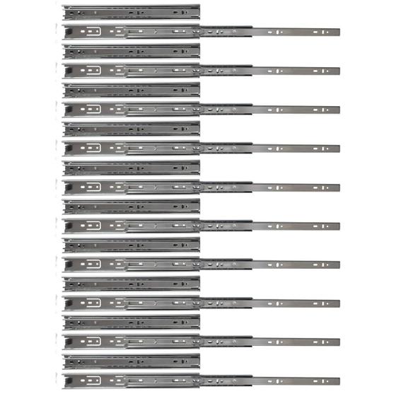 Imagem de Kit 20 Corrediça Telescópica 30Cm 25Kg Para Gaveta 10 Pares