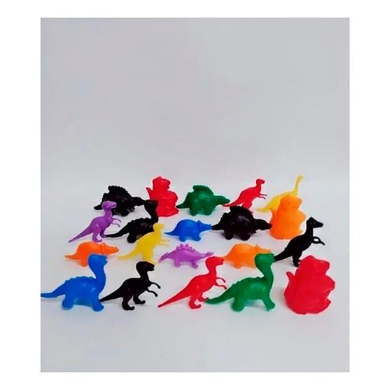 Imagem de Kit 20 Dinossauro Colorido Plástico Mini Brinquedo Festa-top