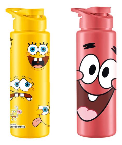 Imagem de Kit 20 Garrafas 750ml Bob Esponja e Patrick Lembrancinha