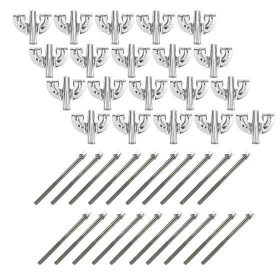 Imagem de Kit 20 Garras Bumbo + 20 Parafusos Afinação 100mm X 5mm 7/32