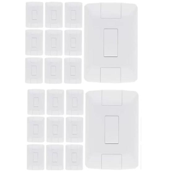 Imagem de Kit 20 Interruptores 1 Tecla Simples 6A Aria - Tramontina