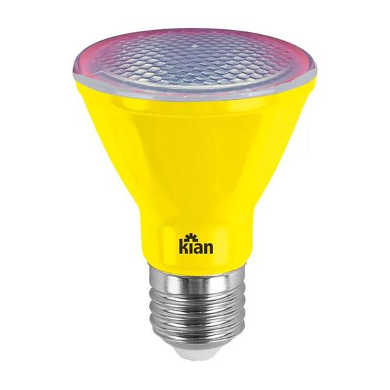 Imagem de Kit 20 lampada led decorativa par20 6w amarelo bivolt e27 kian