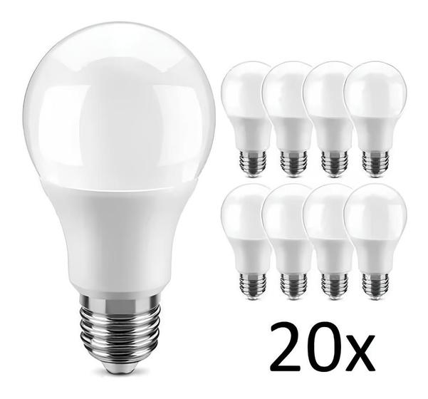 Imagem de Kit 20 Lâmpadas Led Bulbo 12w E27 Branco Frio Inmetro