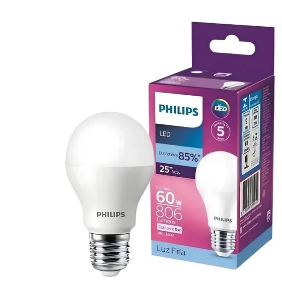 Imagem de Kit 20 Lampadas Led Bulbo 9W 806Lm Bivolt Philips