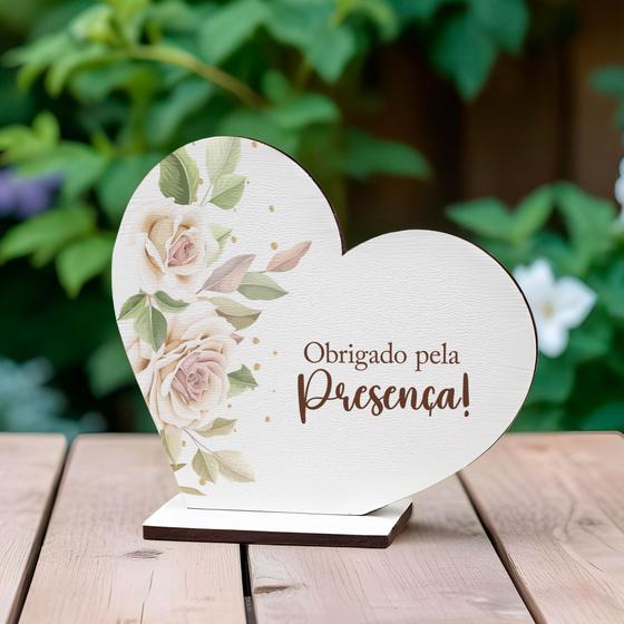 Imagem de Kit 20 Lembrancinhas Decorativo Agradecimento Casamento Aniversário MDF