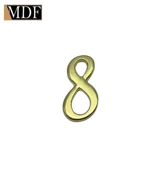 Imagem de Kit 20 Números para Artesanato Apliques 2,22 X 2,56cm  Zamac Dourado