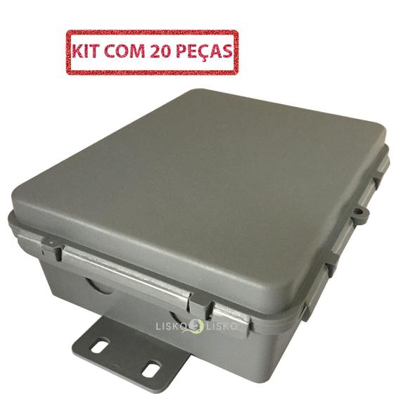 Kit 20 Pçs Caixa Hermética Cinza Mini 17x13,5x6,5cm Multiuso Menor preço em Kit 20 Pçs Caixa Hermética Cinza Mini 17x13,5x6,5cm Multiuso
