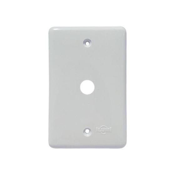 Imagem de Kit 20 Placa c/ Furo Central Cabo com Conector Antena Branca