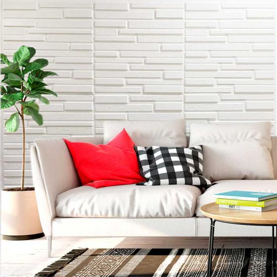 Imagem de Kit 20 placas 3d 50x50cm decorativa Pedra Canjica