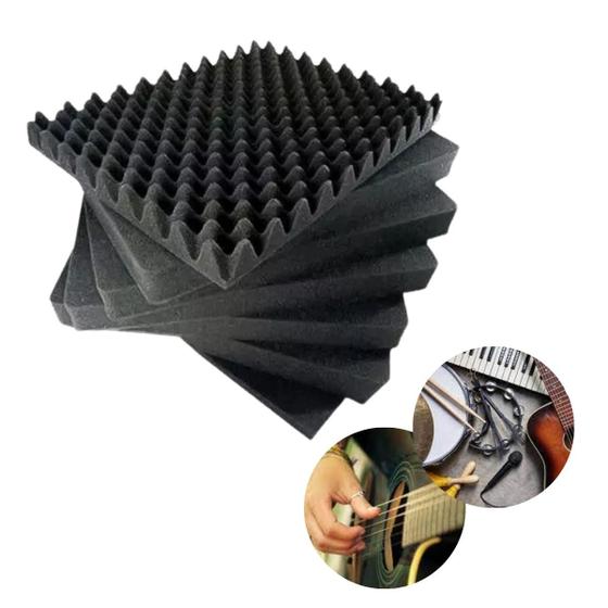 Imagem de Kit 20 Placas de Isolamento Acústico P/ Salas de Gravação