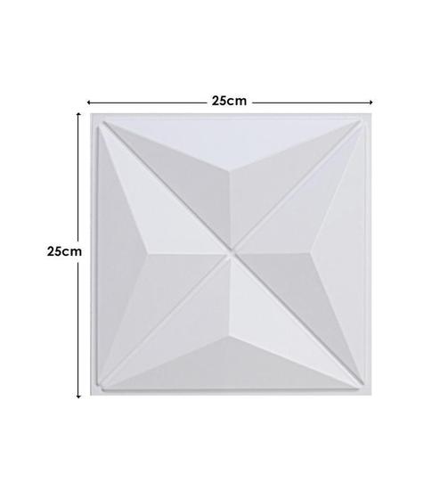 Imagem de Kit 20 Placas Pvc 3D Auto Relevo Revestimento Estrelar 25 Cm