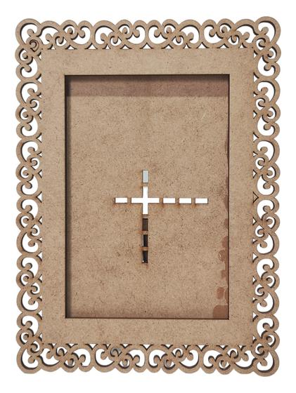 Imagem de Kit 20 Porta Retrato Mdf Cru Foto 10X15 Arabesco Pérola