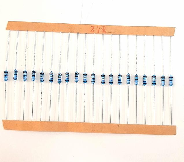 Imagem de Kit 20 Resistor de Precisão 27R 1/4w 1%