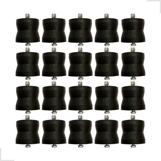 Imagem de Kit 20 roletes berço parafuso para lancha jetski (7cmx6,2cm)