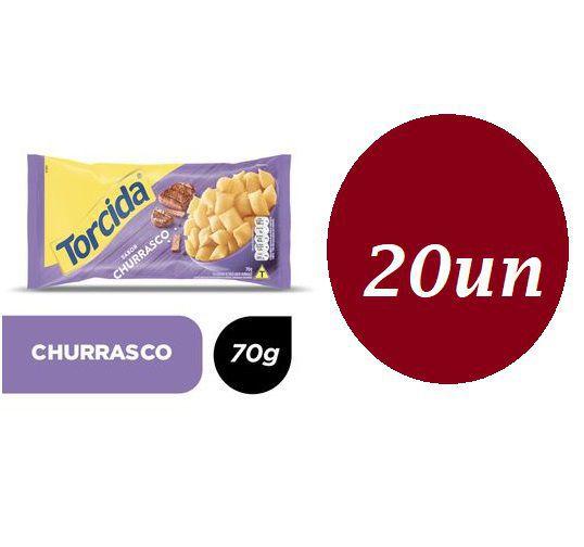 Imagem de Kit 20 Salgadinhos Torcida sabor churrasco 70g - Lucky