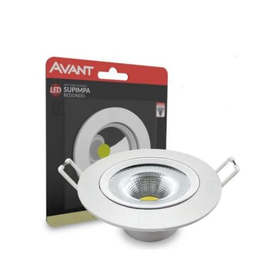 Imagem de Kit 20 Spot Led Redondo 5W Direcionável Branco Avant 3000K