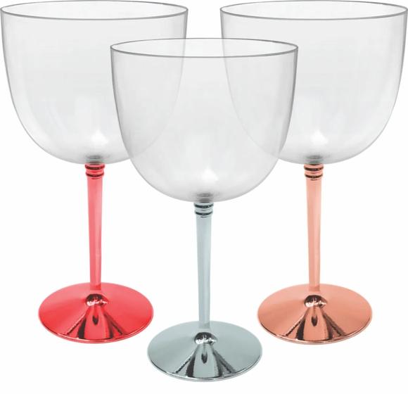Imagem de Kit 20 Taças De Gin Com  Base Metalizada 450ML