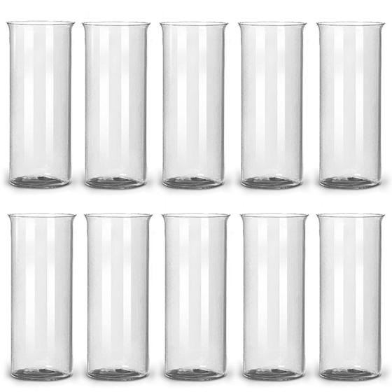 Imagem de Kit 20 Tubo Castiçal Ø5x17cm Copo Para Velas Enfeite Decorativo Mesa Altar estilo Classico