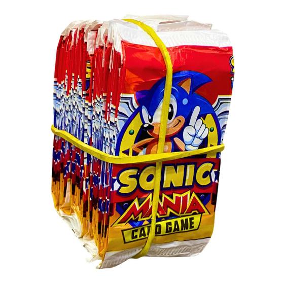 Imagem de Kit 200 Cards Sonic Figurinhas Com 50 Pacotinhos Para Bater Bafo Trocar Cartas Sonic