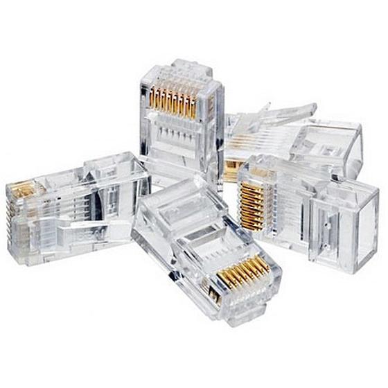 Imagem de Kit 200 Conectores de Rede RJ45 para Cabos de Rede UTP
