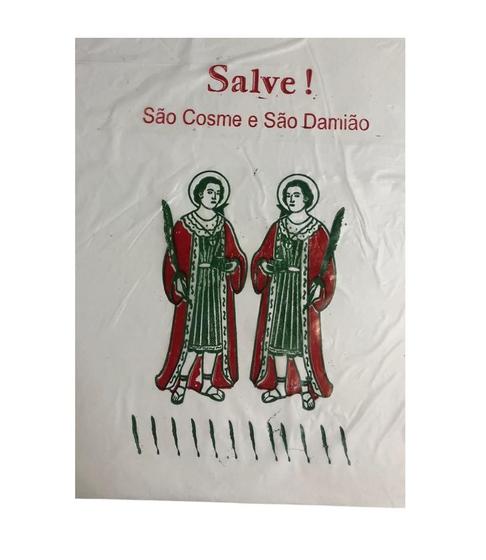 Imagem de Kit 2000 Saquinhos de Plástico Festa Cosme e Damião 18x28