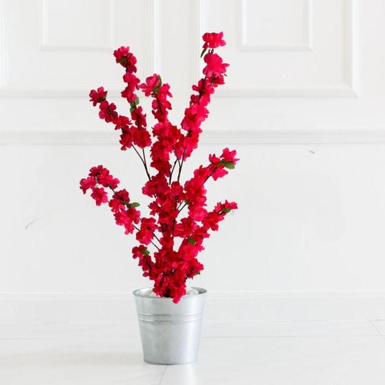 Imagem de Kit 20Galhos de Cerejeira para Decoração Flores Artificiais Decoração com desconto de atacado