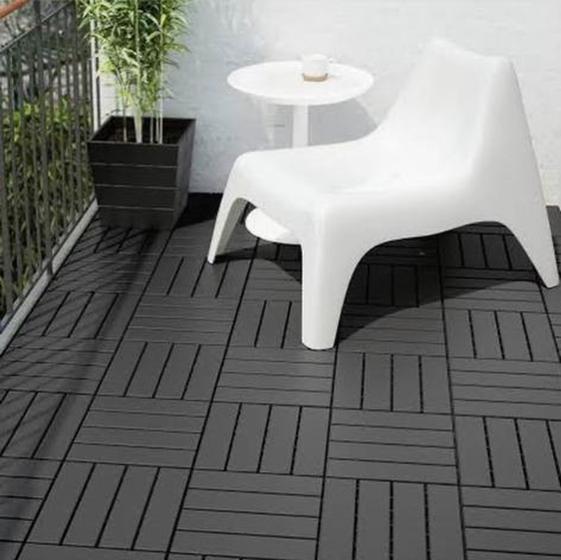 Imagem de Kit 20un Deck Madeira Plástica para Piscinas Jardins