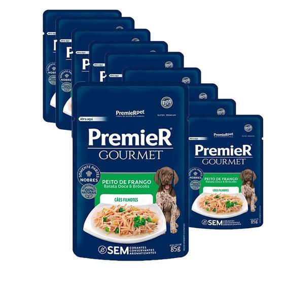 Imagem de Kit 20Un. Ração Úmida Premier Gourmet Cães Filhotes Peito