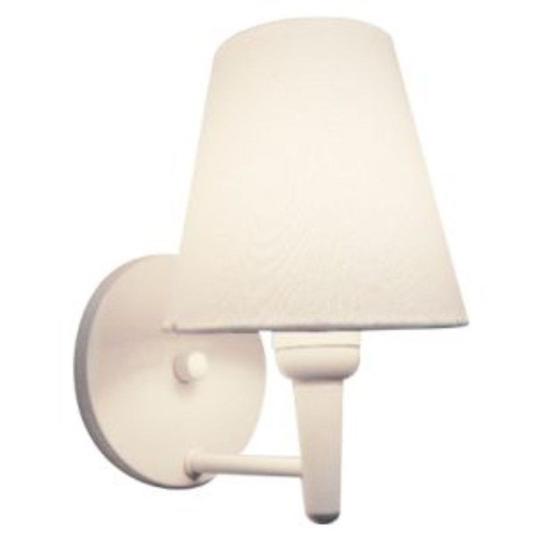 Imagem de Kit-21 Arandela Cone Md-2004 Base Branco Cúpula em Tecido 14/14x07cm Branco - Bivolt
