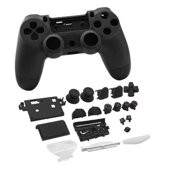 Kit 21 Peças Botões e Carcaça Para Controle Compatível Com Playstation 4 Preta Menor preço em Kit 21 Peças Botões e Carcaça Para Controle Compatível Com Playstation 4 Preta