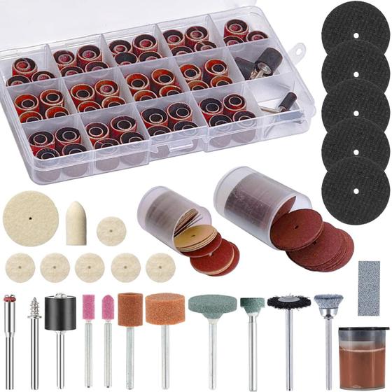 Imagem de Kit 210 Acessórios Para Mini E Micro Retíficas Padrão Dremel