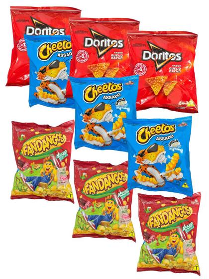 Imagem de kit 22 un Salgadinho Fandangos + Doritos + Ruffles +Cheetos