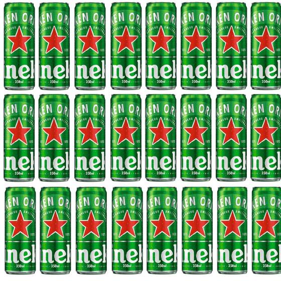 Imagem de Kit 24 Cerveja Heineken 350Ml Lata