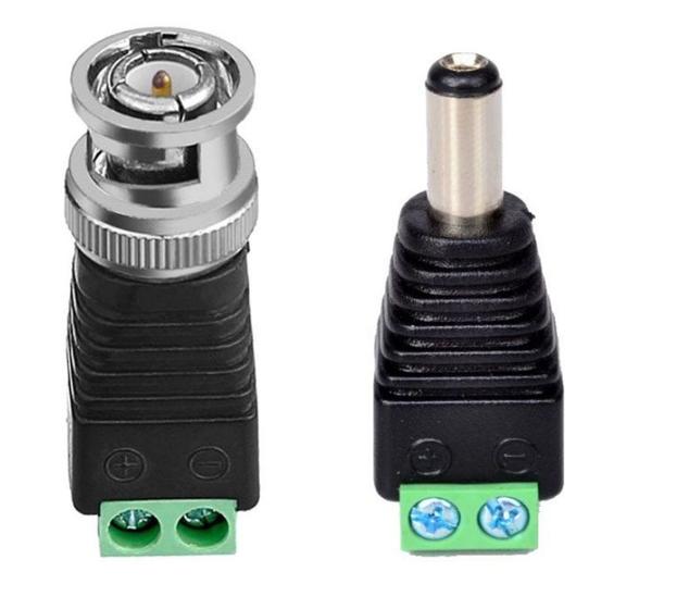 Imagem de Kit 24 Conector (12 Bnc Macho + 12 P4 Macho) P/ Cftv Câmera